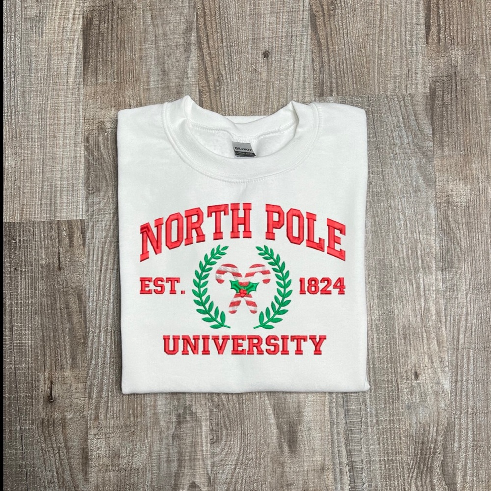 North Pole embroidered Crewneck sweatshirt